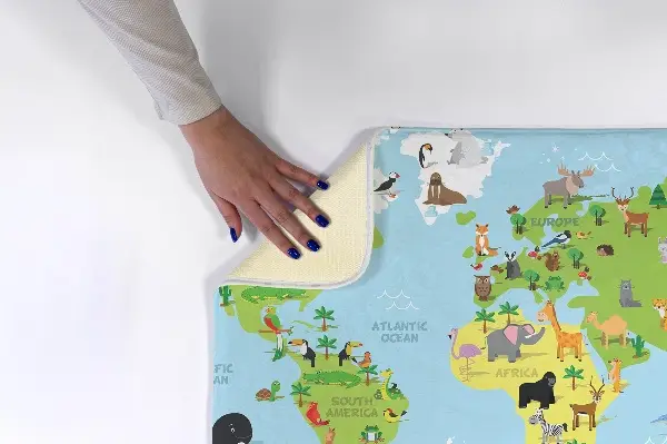 Tappeto Mappa degli animali del mondo