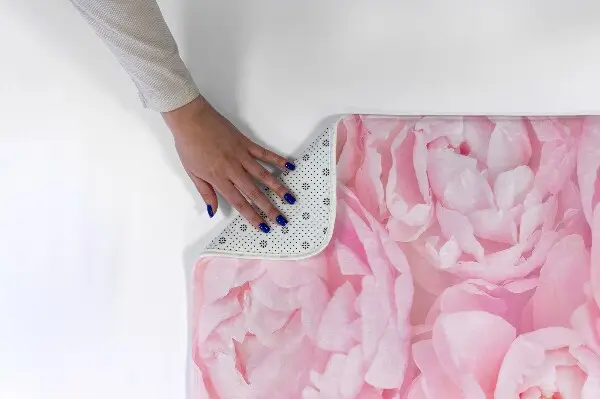 Tappeto Fiori di peonia rosa