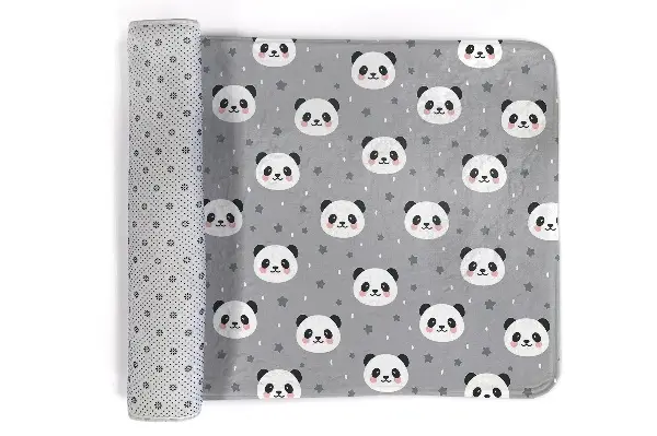 Tappeto Panda e stelle
