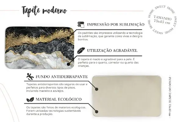 Tappeto Mappa della città con fiume e strade