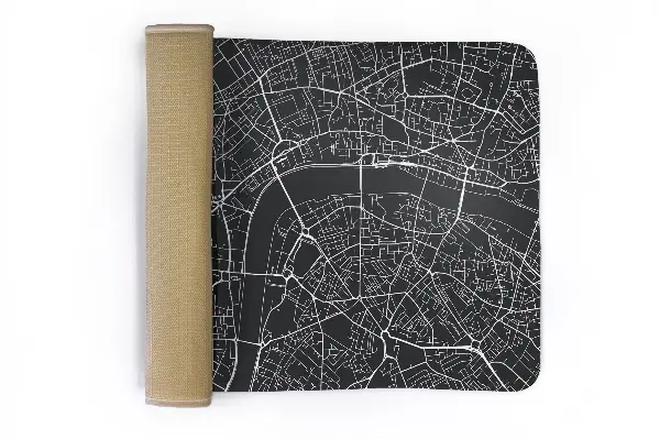 Tappeto Mappa della città con fiume e strade