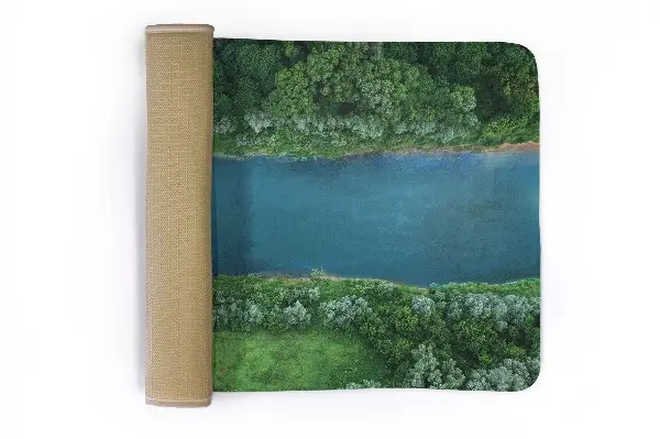 Tappeto Fiume e alberi