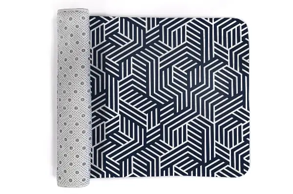 Tappeto moderno Motivo geometrico con linee e frecce