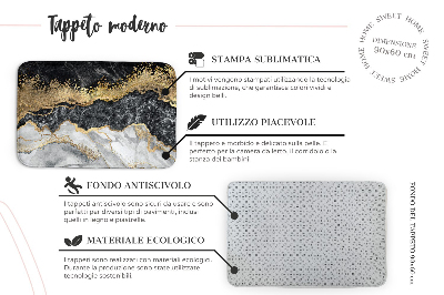 Tappeto moderno Contorni topografici o linee di livellamento