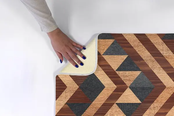 Tappeto moderno Motivo geometrico in legno