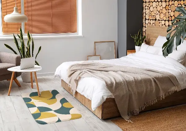 Tappeto moderno Motivi geometrici con semicerchi e quarti di cerchio
