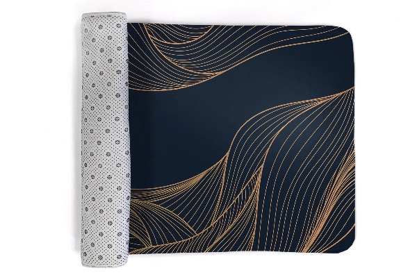 Tappeto moderno Linee astratte in oro