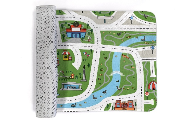 Tappeto moderno Motivo di città con strade ed edifici