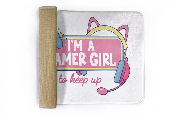 Tappeto moderno Grafica di ragazza gamer