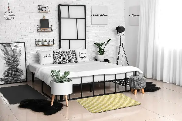Tappeto moderno Strisce diagonali gialle