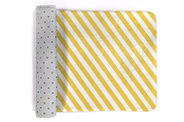 Tappeto moderno Strisce diagonali gialle