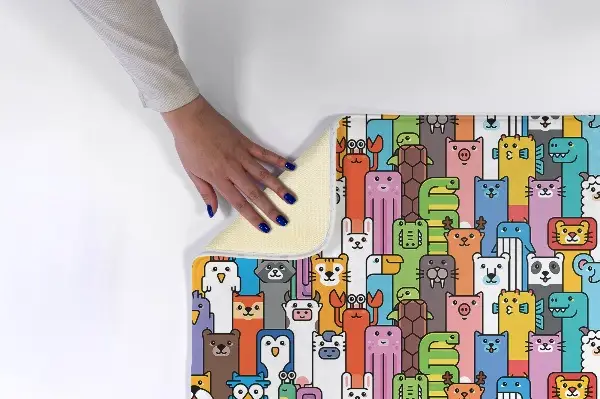 Tappeto moderno Animali colorati dei cartoni animati