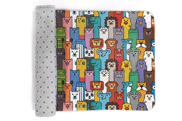 Tappeto moderno Animali colorati dei cartoni animati