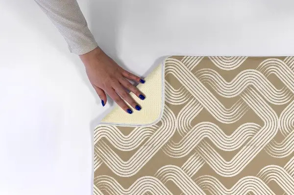 Tappeto moderno Motivo geometrico con linee ondulate
