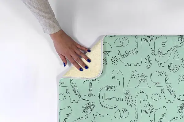 Tappeto moderno Motivo di dinosauri e piante