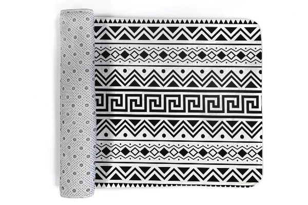 Tappeto moderno Motivo geometrico a zig zag e meandro greco