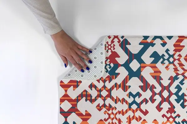 Tappeto moderno Forme geometriche colorate in stile Escher