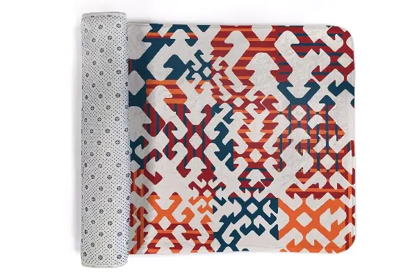 Tappeto moderno Forme geometriche colorate in stile Escher