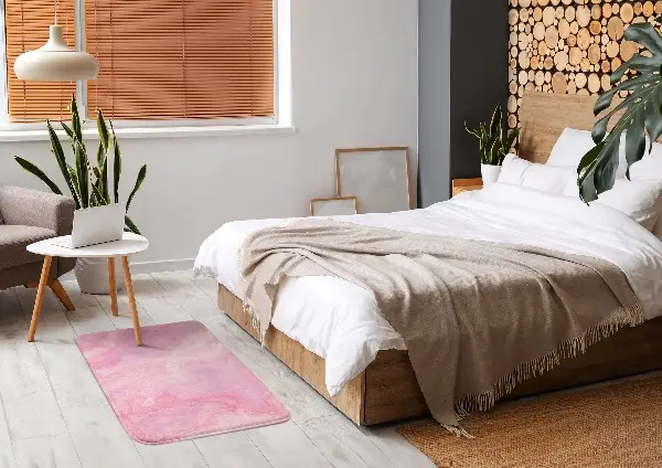 Tappeto moderno Onde astratte o marmo rosa