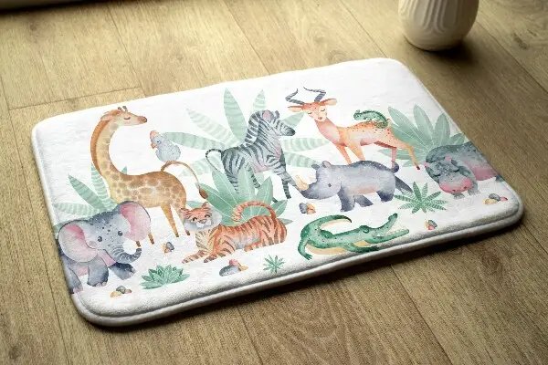 Tappeto moderno Animali da safari nella giungla