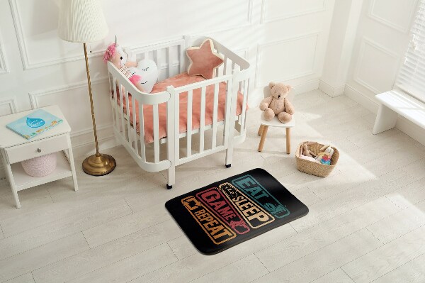 Tappeto moderno Ripetizione gioco dormire mangiare