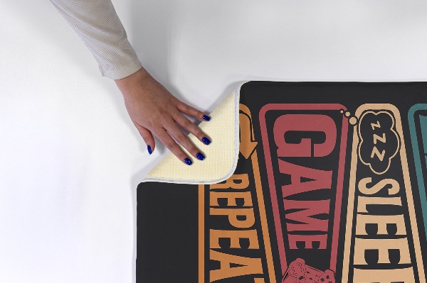 Tappeto moderno Ripetizione gioco dormire mangiare