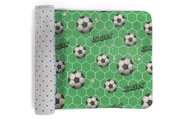 Tappeto moderno Motivo di palloni da calcio