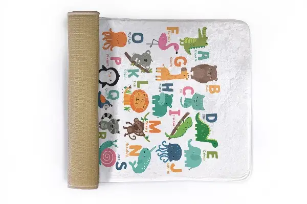 Tappeto moderno Alfabeto con animali