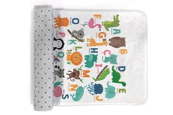 Tappeto moderno Alfabeto con animali