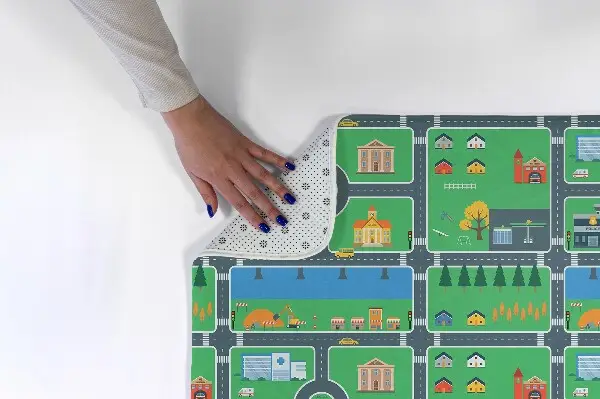 Tappeto moderno Città con strade Strade