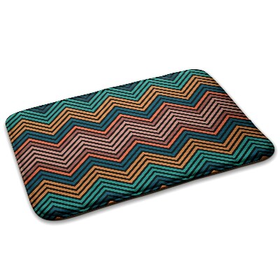 Tappeto moderno Zigzag con strisce colorate