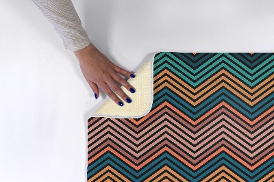 Tappeto moderno Zigzag con strisce colorate