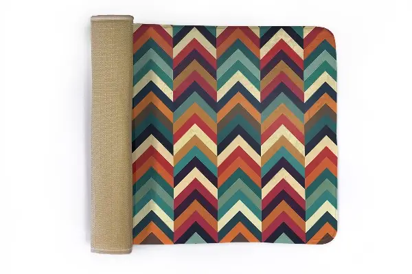 Tappeto moderno Zigzag colorato in stile chevron