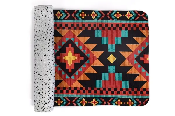 Tappeto moderno Motivo geometrico in stile azteco