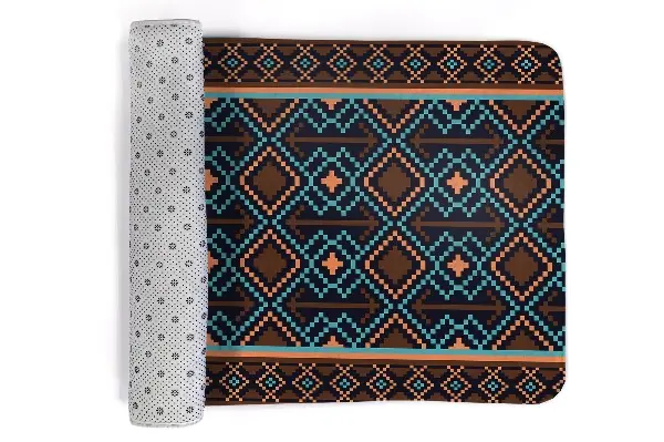 Tappeto moderno Motivo geometrico con rombi e croci