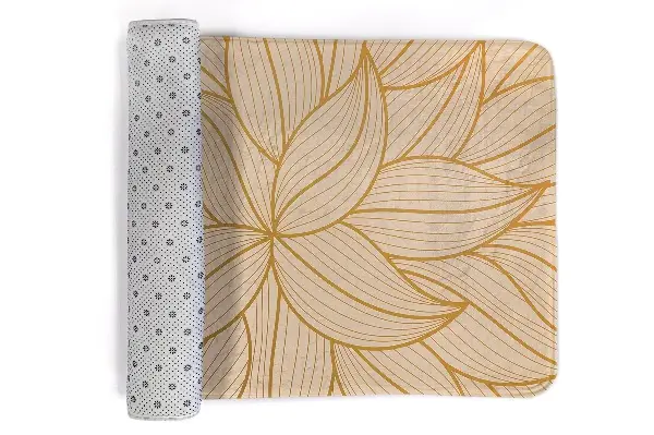 Tappeto moderno Motivo floreale con petali di foglie