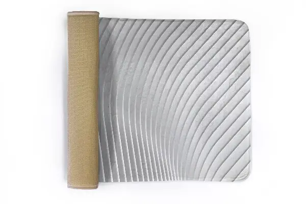 Tappeto moderno Linee bianche ondulate