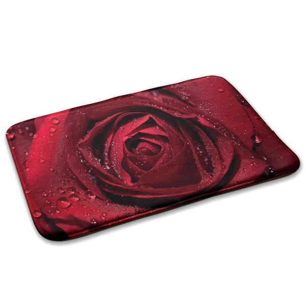 Tappeto moderno Rosa rossa con gocce