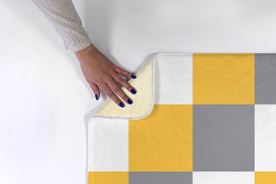 Tappeto moderno Quadro giallo-grigio e bianco