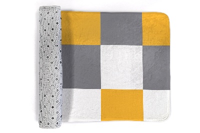 Tappeto moderno Quadro giallo-grigio e bianco