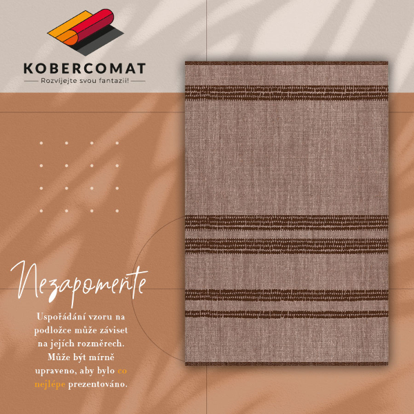 Tappeto in vinile Brown in linee