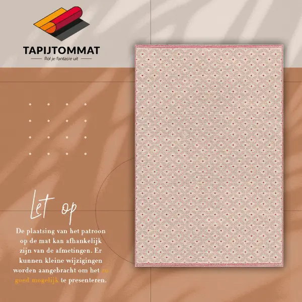 Tappeto in vinile Pattern orientale rosa