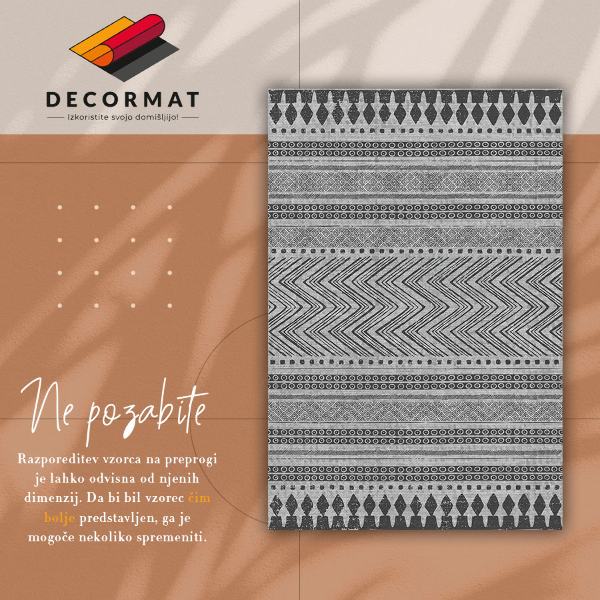 Tappeto in vinile Strisce e zigzag