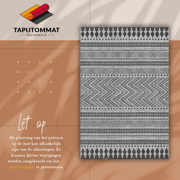 Tappeto in vinile Strisce e zigzag