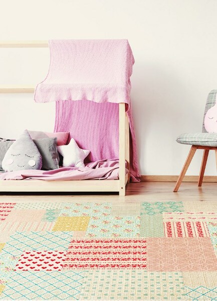 Passatoia vinile Patchwork colorato