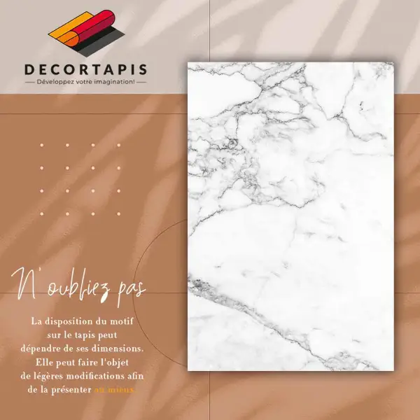 Tappeto vinile Texture di marmo bianco nero