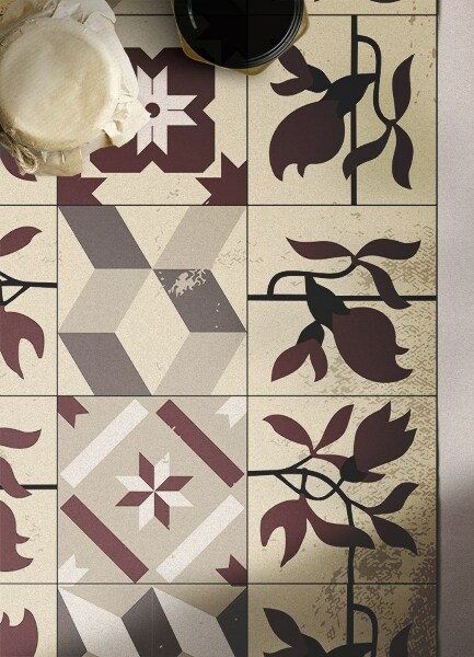Tappeto pvc Piastrelle magnolia