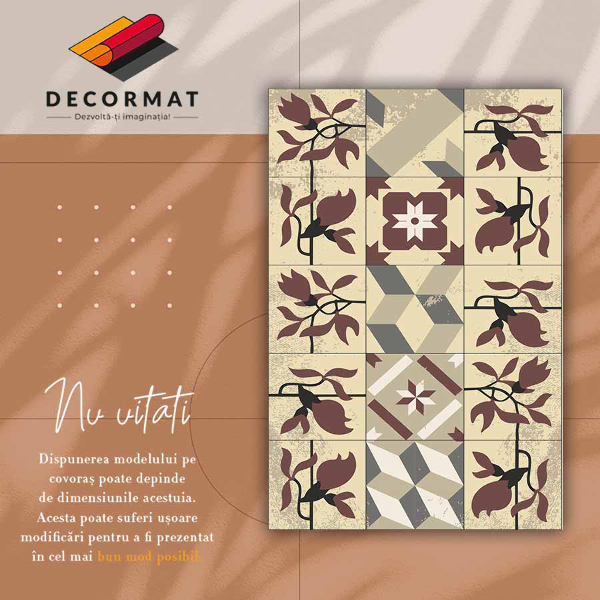 Tappeto pvc Piastrelle magnolia