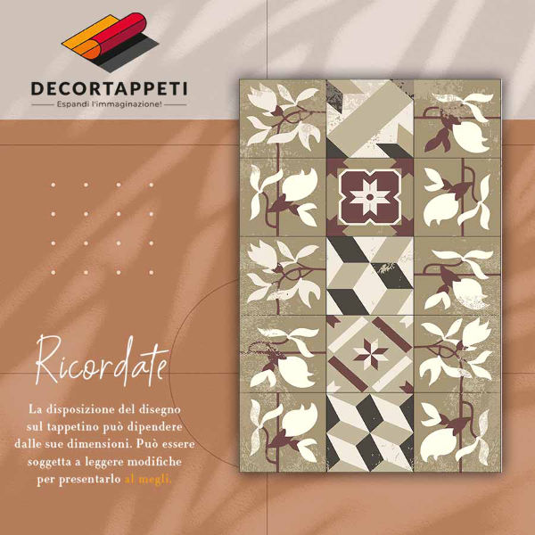 Tappeto pvc Piastrelle magnolia