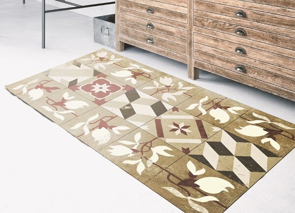 Tappeto pvc Piastrelle magnolia